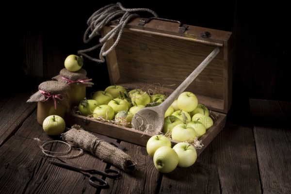 White transparent applesauce