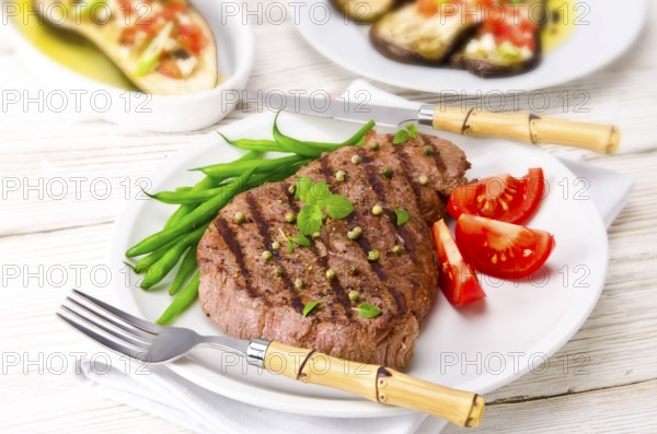 Grilled steak. Barbecue