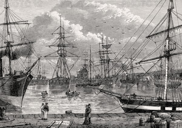 Edinburgh Dock, Leith, Edinburgh, Scotland, 19th century