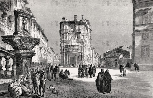 Via Sistina, Via Gregoriana, Rome, Italy, 19th Century, Europe