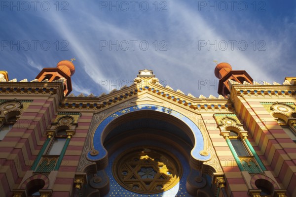 Detail of Jerusalem (Jubilee) Synagogue in Prague, Czech Republic, Europe