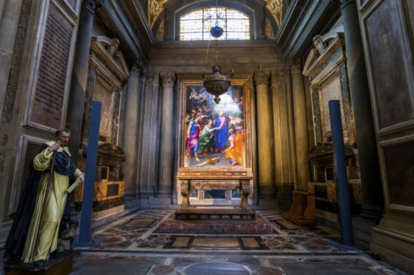 FLORENCE, ITALY, OCTOBER 26, 2015 : interiors and architectural details of Santa Maria Novella basilica, october 26, 2015 in Florence, Italy, Europe