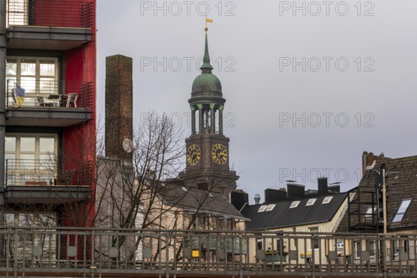 View of the St. Michaelis Church in Hamburg