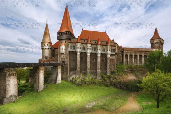 Old Gothic-Renaissance castle in Transylvania, Hunedoara, Romania Hunedoara, Romania, Europe