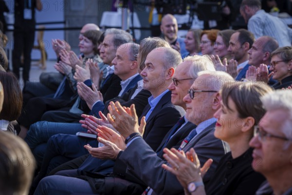 At the new trade fair, 2, 040 exhibitors from 45 countries will present this year's innovations. The motto of this year's fair is Words move worlds . This year's guest country is Norway. Award ceremony of the Leipzig Book Fair 2025, Leipzig, Saxony, Germany, Europe