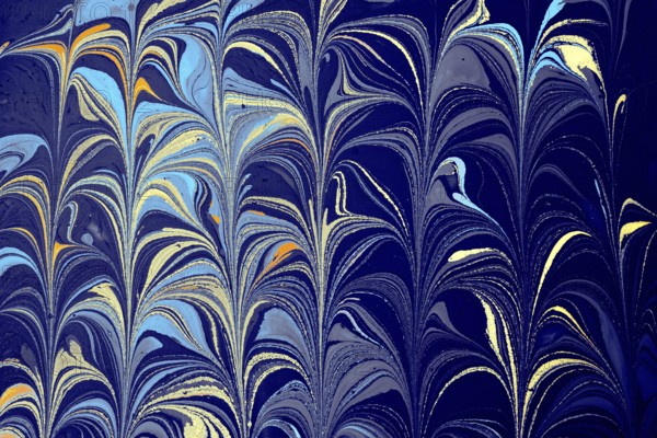 Abstract creative marble pattern texture. Traditional art of Ebru marbling