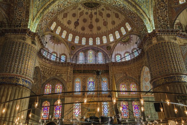 Blue mosque interior, istanbul, turkey