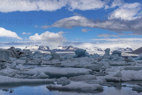 Jökulsarlon glacier lagoon, south coast, Iceland, Europe