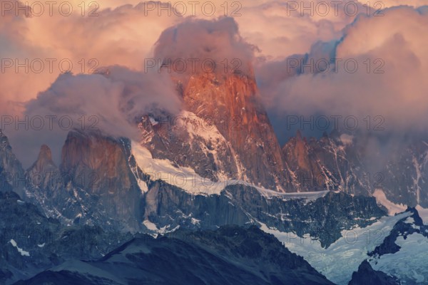 Mount Fitz Roy in the Los Glaciares El Chaltén National Park, Santa Cruz, Argentina, South America