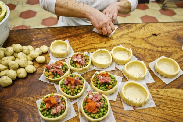 Typical Mallorcan honeycombs, Panades de sobrassada, Forn de Can Pomar. Campos, Mallorca. Balearic Islands. Spain.