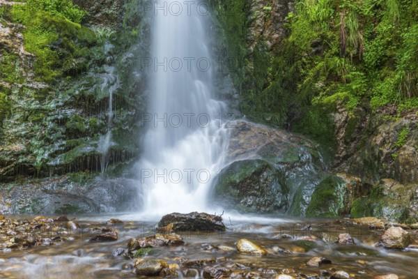 Heidenbad waterfall, waterfall in the Vosges mountains. France