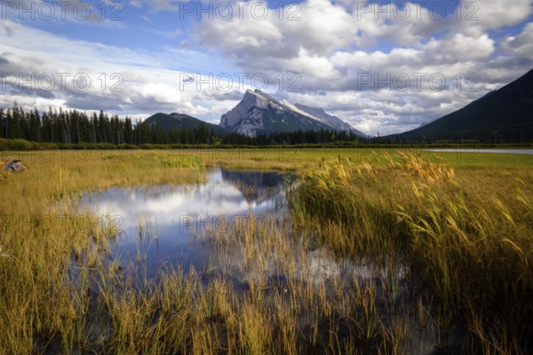 Vermillion Lake in sunset Alberta Canada Banff National Park