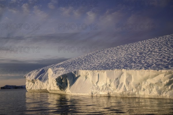 Greenland Ilulissat glaciers at fjord Disco Bay West Greenland