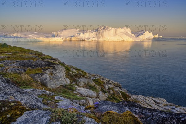 Greenland Ilulissat glaciers at fjord Disco Bay West Greenland