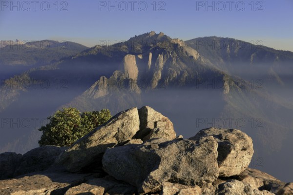 Moro Rock is a granite dome rock formation in Sequoia National Park, California, USA, North America