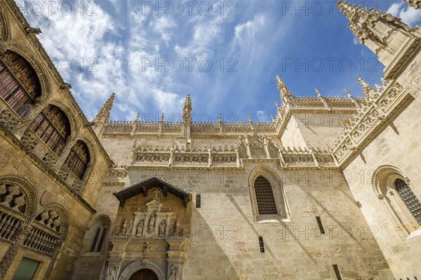 The famous Royal Chapel in Granada Cathedral in a sunny day, Granada town, Andalusia, Spain, Europe