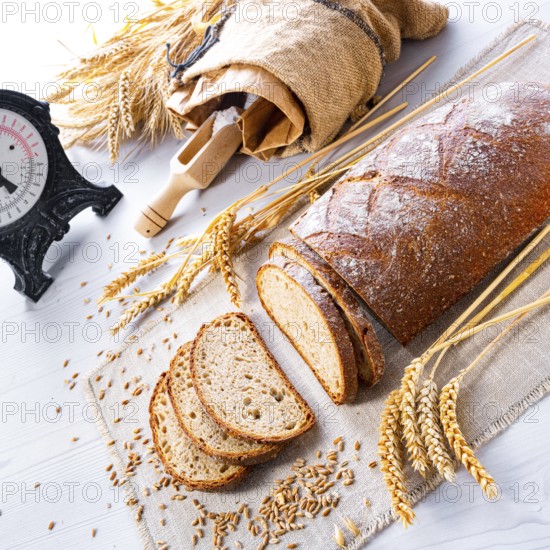 Delicious mixed rye bread, also known as grey bread