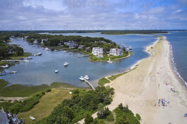 Sand Beach On Thatch Island near Popponesset Island In Mashpee, Cape Cod, Massachusetts, Mashpee, USA, North America