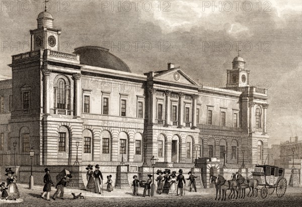 Register House, Princes Street, Edinburgh, Scotland, 19th century, from Modern Athens by Th. H. Shepherd