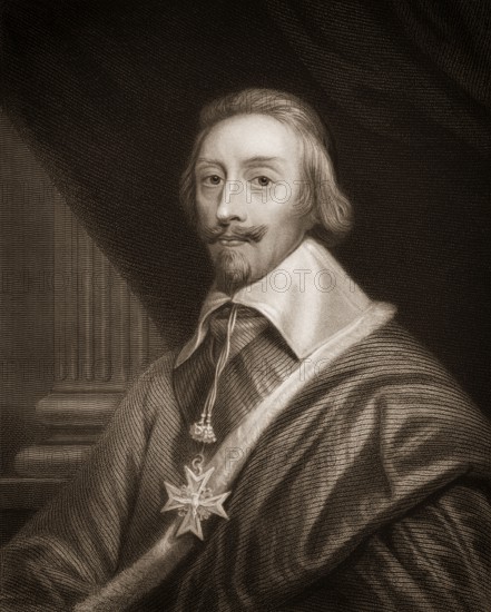 Armand Jean du Plessis, cardinal-duc de Richelieu et de Fronsac, 1585 - 1642, a French clergyman, noble and statesman, Armand-Jean du Plessis, Premier Duc de Richelieu, 1585 - 1642, Kardinal Richelieu, ein französischer Aristokrat, Kirchenfürst und Staatsmann