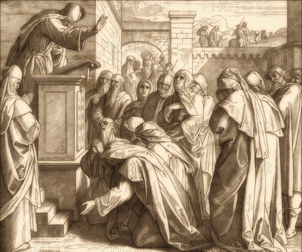 Ezra Reads the Book of the Law, Old Testament, by Julius Schnorr von Carolsfeld
