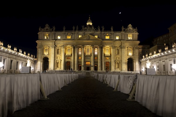 Vatican entrance during night