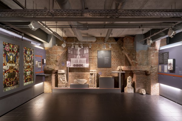 Hamburg, former main church of St Nikolai, today a memorial against the bombing and a memorial, vaulted cellar, permanent exhibition on the history of St Nikolai's Church and the destruction of Hamburg