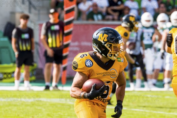 German Football League, Game: Schwäbisch Hall Unicorns, Munich Cowboys in the Optima Sportpark in Schwäbisch Hall Germany on 03. Aug. 2024