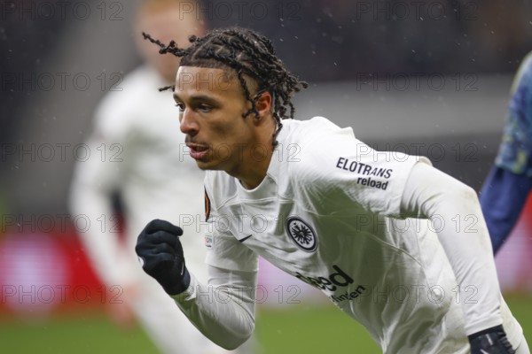 Football, Europa League, Round of 16 second leg, 2024/2025, Eintracht Frankfurt vs. Ajax Amsterdam, 13/03/2025, Frankfurt Stadion, Frankfurt, Germany, Jean-Matteo BAHOYA (Eintracht Frankfurt, 19), Europe