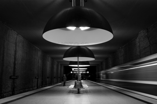 MUNICH, Germany, JANURAY 01, 2023, Scenic subway station Westfriedhof in Munich, Bavaria, Germany, Europe