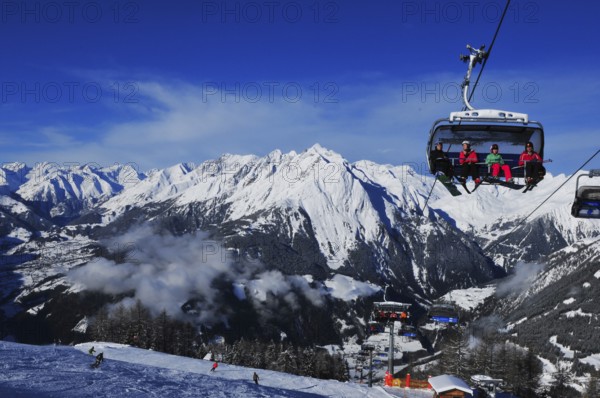 Breath taking panoramic view from the ski area of Kals-Matrei over 60 peaks higher than 3000 metres above sea-level
