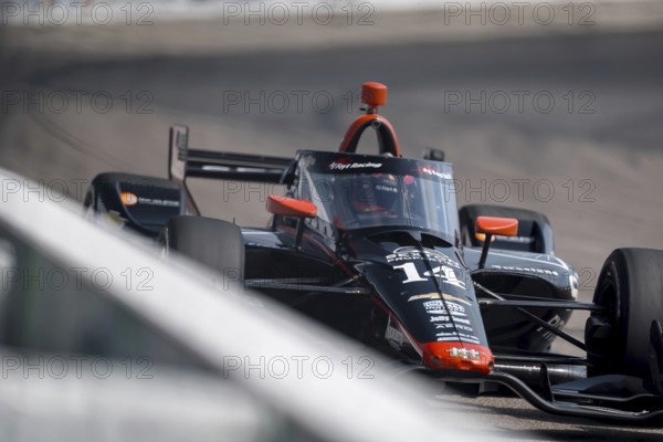 SANTINO FERRUCCI (14) of Woodbury, Connecticut practices for the Hy-Vee Homefront 250 at Iowa Speedway in Newton, IA