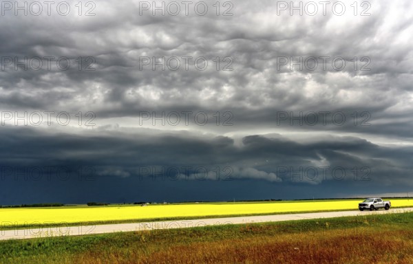 Summer Storms in the Canadian Prairies Dramatic Scenes