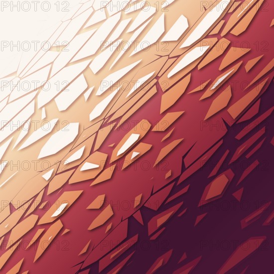 An illustration of an abstract red white tiles background