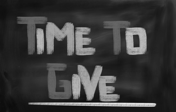 Time To Give Concept