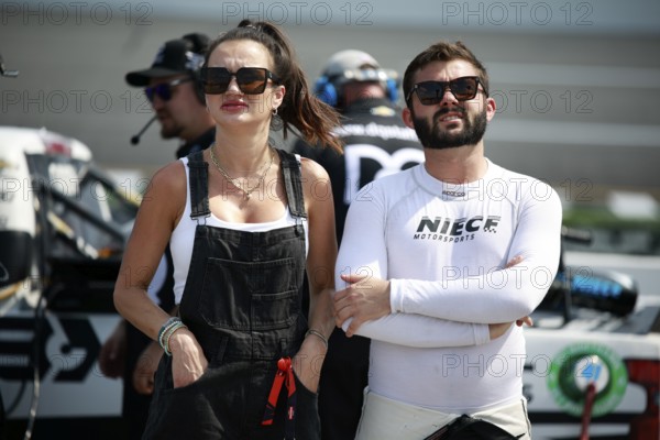 Bayley Currey walks pit road before qualifying for the Clean Harbors 250 in Richmond, VA, USA, Richmond, United States of America, North America