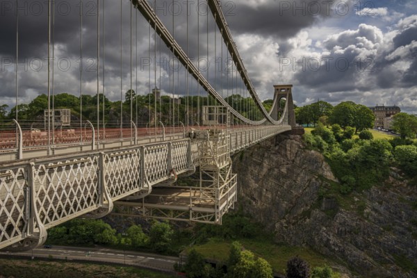 Bristol, England, UK, June 09, 2019: The Clifton Suspension Bridge, seen from Clifton Village