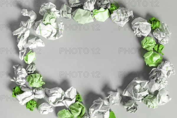 Paper Wraps Placed Around Important Information. Crumpled Memos With Data
