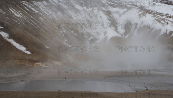 Gunnuhver Geothermal field at Reykjanes Peninsula in the island of Iceland