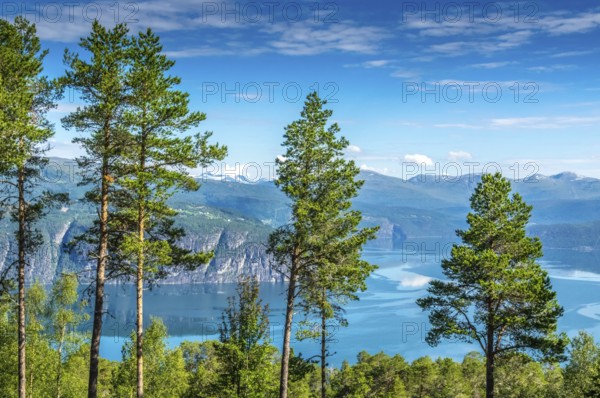 Beautiful landscape in Norway with Summer weather and sunshine. Beautiful landscape in Norway with summer weather and sunshine
