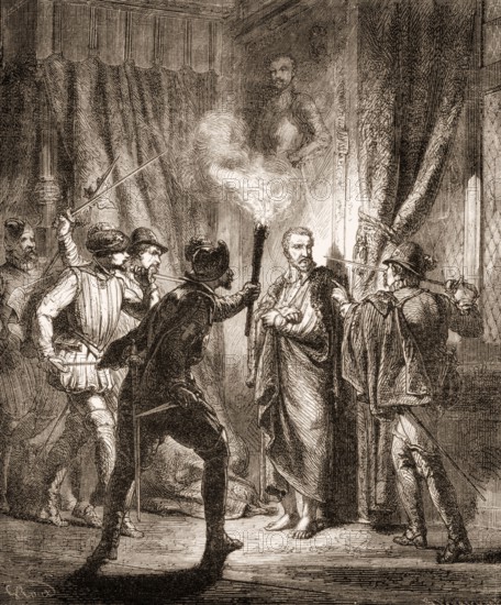 Gaspard II de Coligny, Comte de Coligny, impressing his murderers, The Massacre of St. Bartholomew's Eve