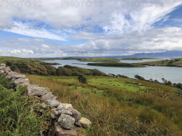 Amazing scenery on Dingle Peninsula, Ireland.The Dingle Peninsula, on Ireland's southwest Atlantic coast, is ringed by sandy beaches and craggy cliffs