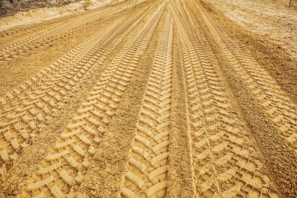 View traks on sand