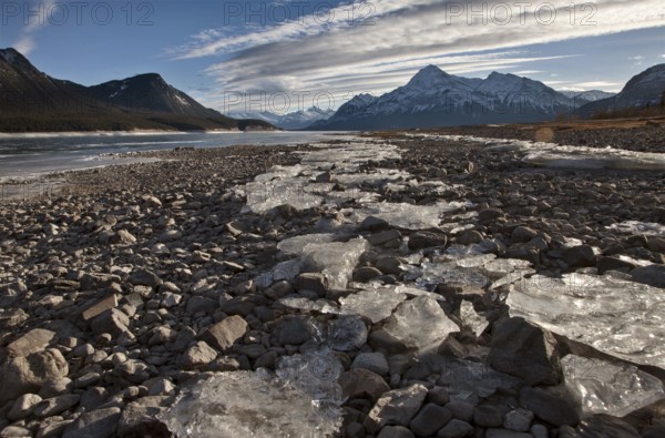 Abraham Lake Winter Ice formations bubbles design