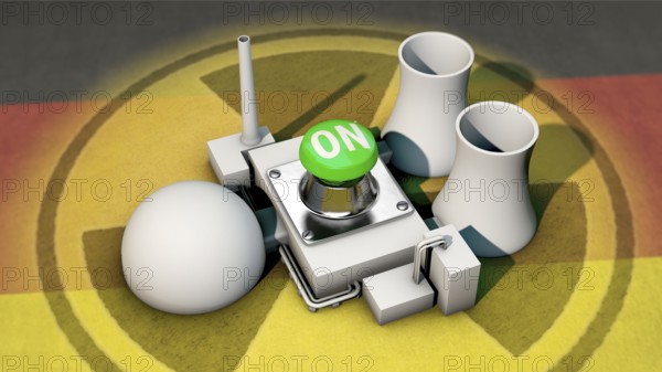Symbolic image on the subject of lifetime extensions for nuclear power plants in Germany