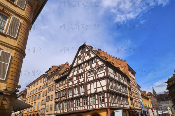 Strasbourg city facades in Alsace France