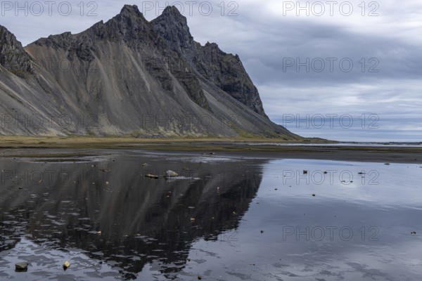 Viking village at Vestrahorn, Stokksnes, south coast, Iceland, Europe