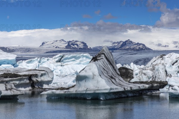 Jökulsarlon glacier lagoon, south coast, Iceland, Europe
