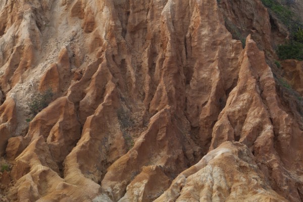 Badlands in the Albandeira beach, Lagoa, Algarve, Portugal, Europe