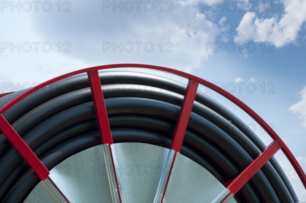 Agricultural hoses for irrigation rolled up